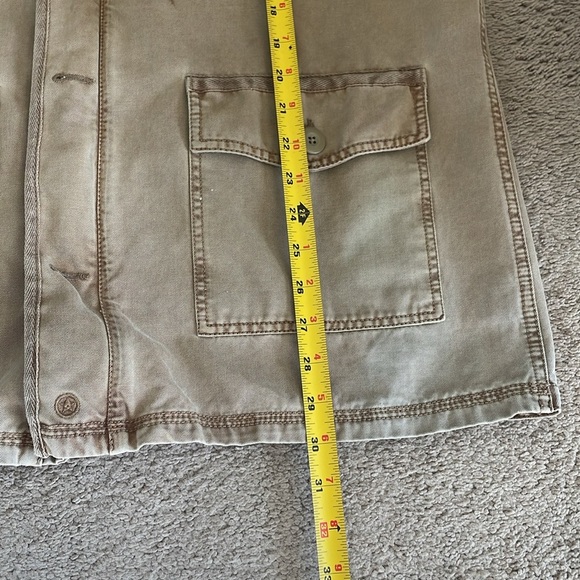 Converse All Star Tan Military Jacket Men’s M Streetwear Full Zip Canvas Coat - Picture 12 of 14